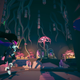rei running in a cavern in solar ash